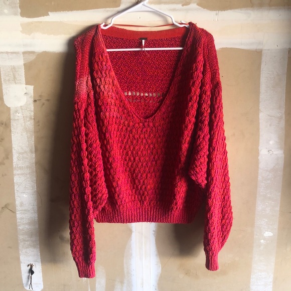Free People Oversized Cropped Sweater - Picture 2 of 10